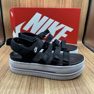 Nike Icon Classic Black White Sandals Women's Sz. 12 DH0224-001 New